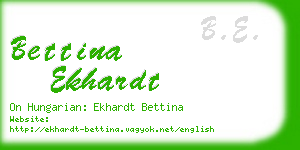 bettina ekhardt business card